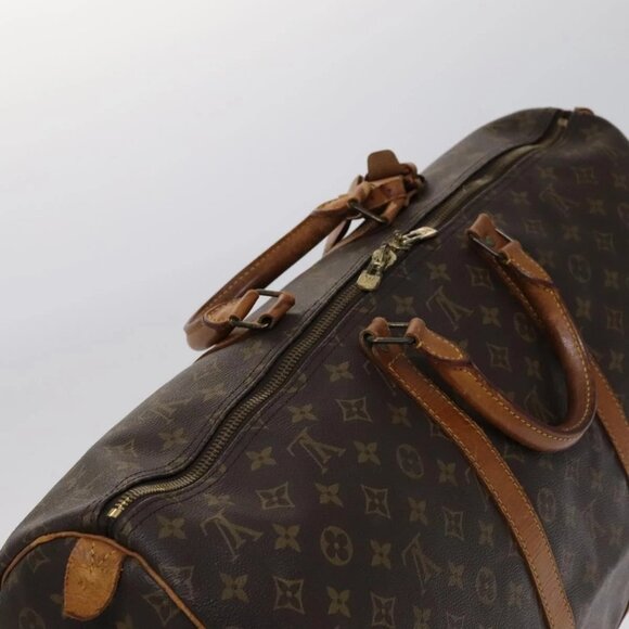 LOUIS VUITTON Monogram Keepall 55 Boston Bag M41424 LV Auth MY056 - Picture 6 of 16